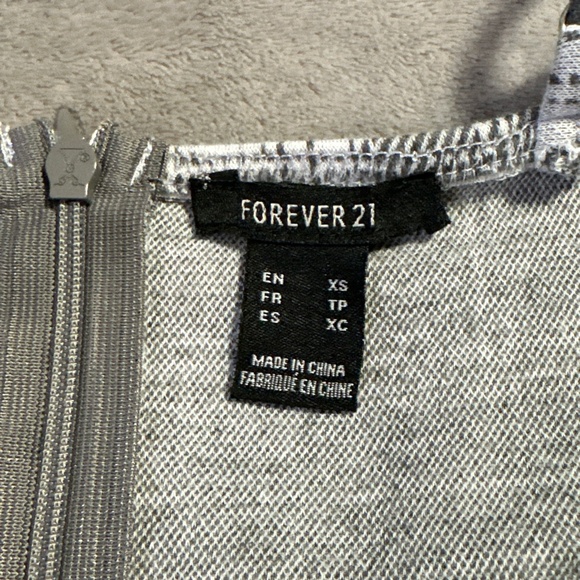 Schoolgirl Minidress Grey White Plaid XS Short Dress Bodycon Costume Cosplay 90s - Picture 5 of 8